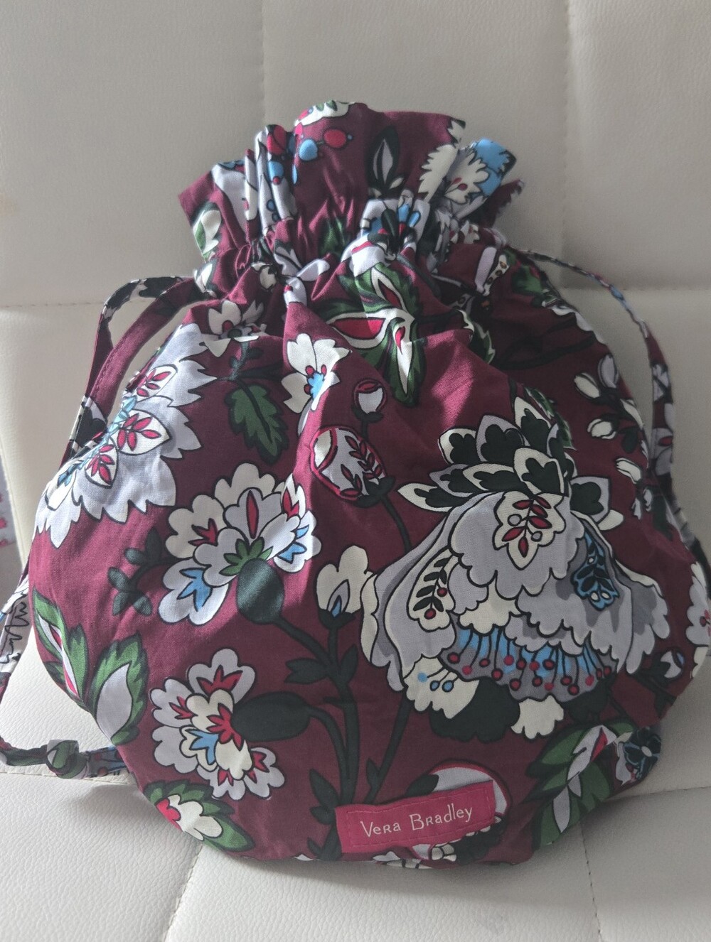 Vera Bradley Clear Dome Cosmetic Bag with Pink Floral Trim - Picture 4 of 5